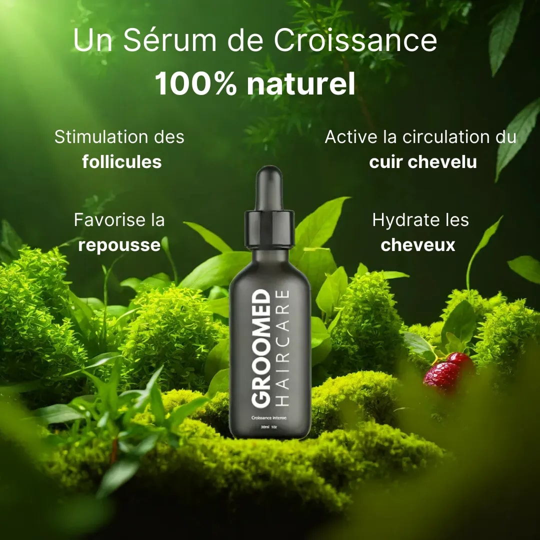 Sérum de Romarin : Cheveux et Barbe Plus Denses en 30 Jours