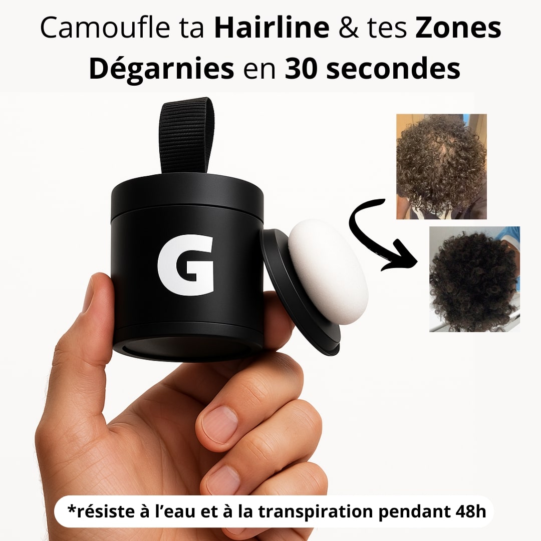 Poudre Camouflante : résiste à l'eau et efface tes zones dégarnies
